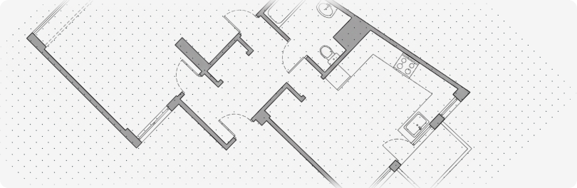 A clean floor plan